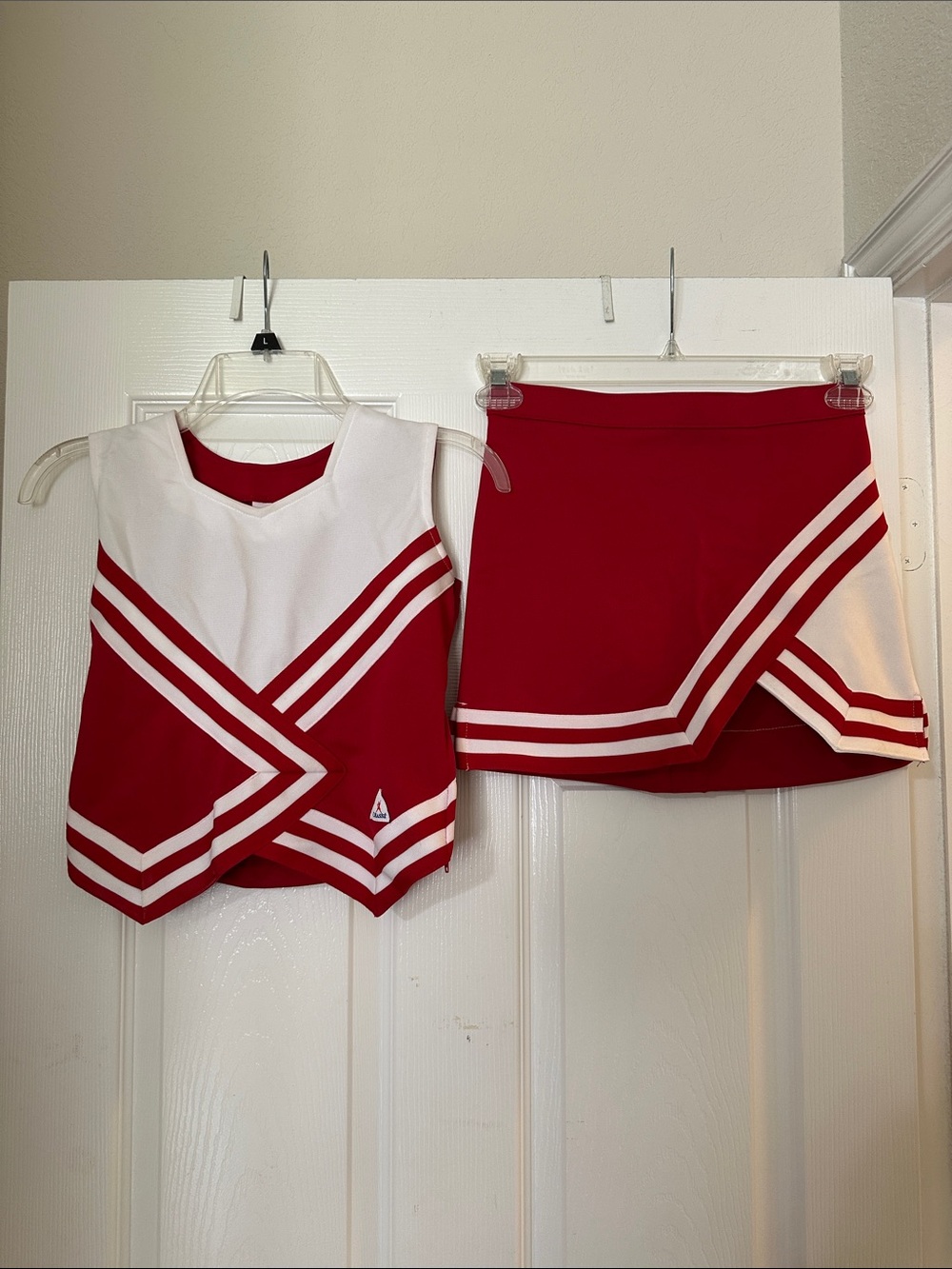 Competition Dance/Cheer Red & White Cheerleading Costume